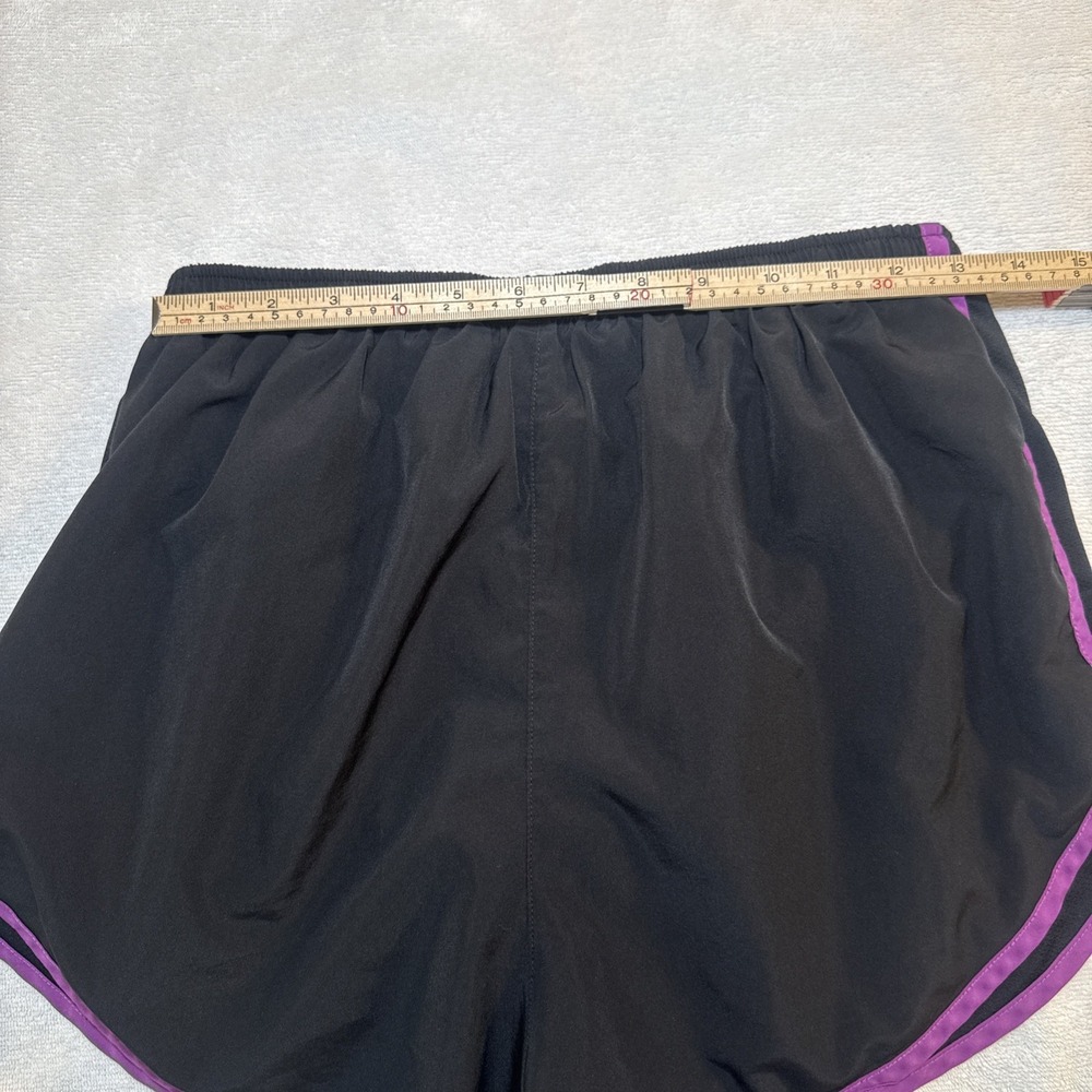 Nike Dri-FIT Tempo Running Shorts Women's Large Black Purple Brief Lined - Picture 6 of 7